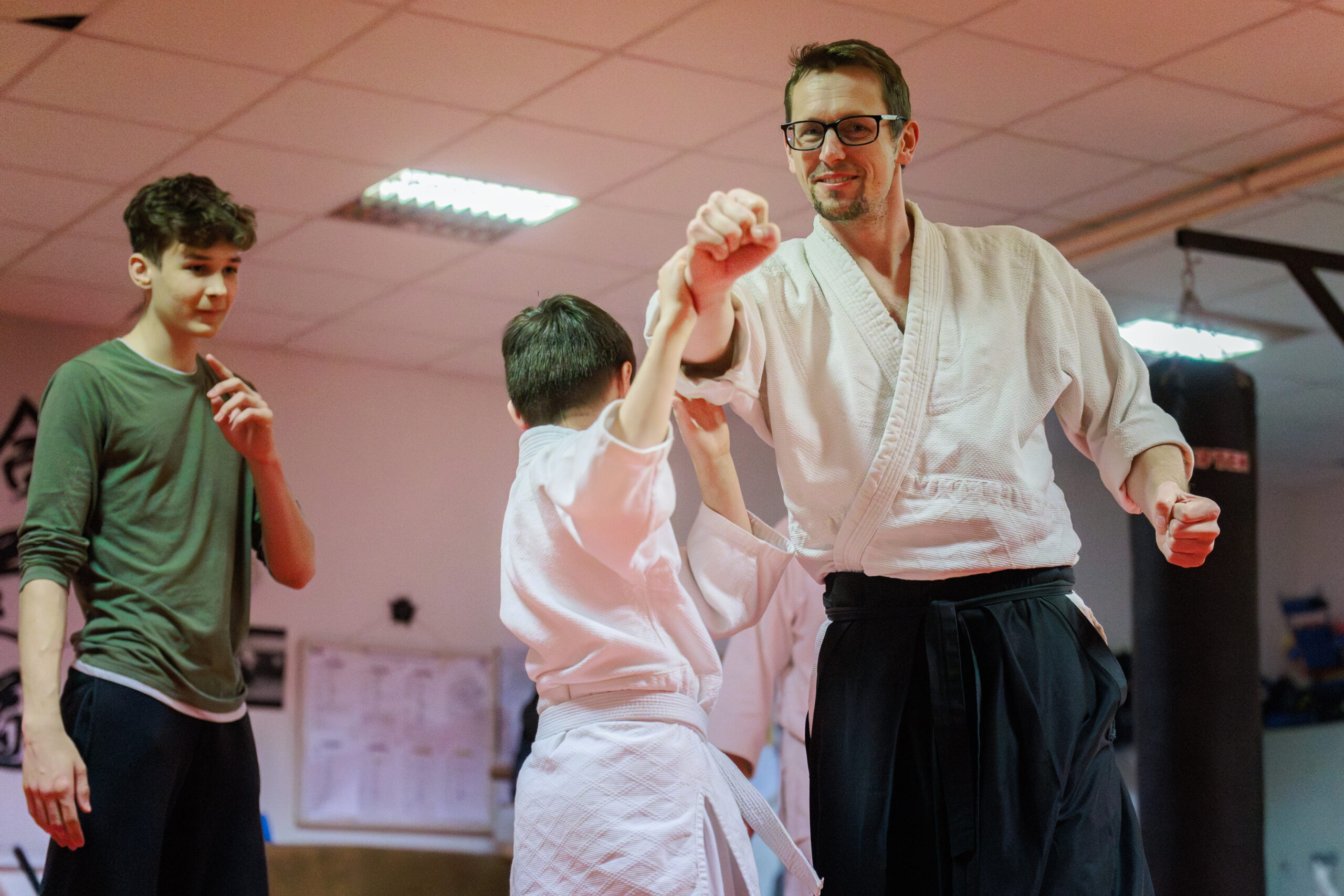 Cvičení v dojo-aikido