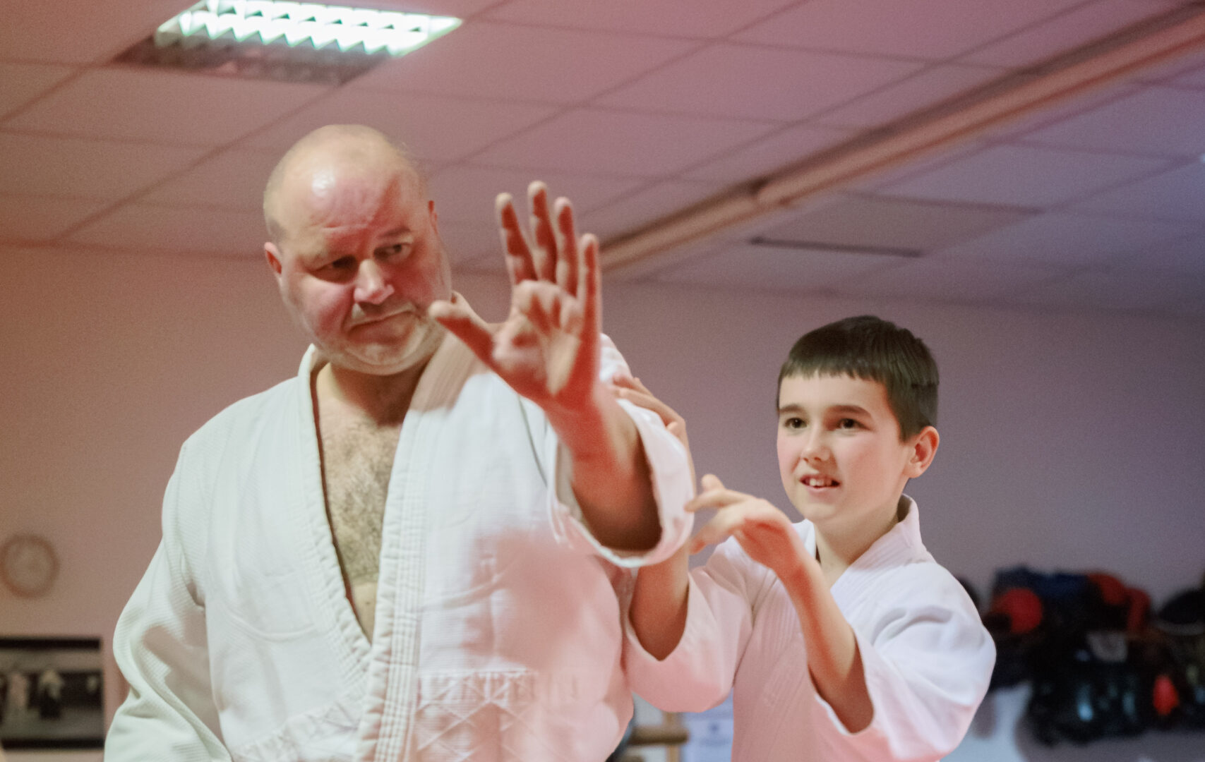 Cvičení v dojo-aikido