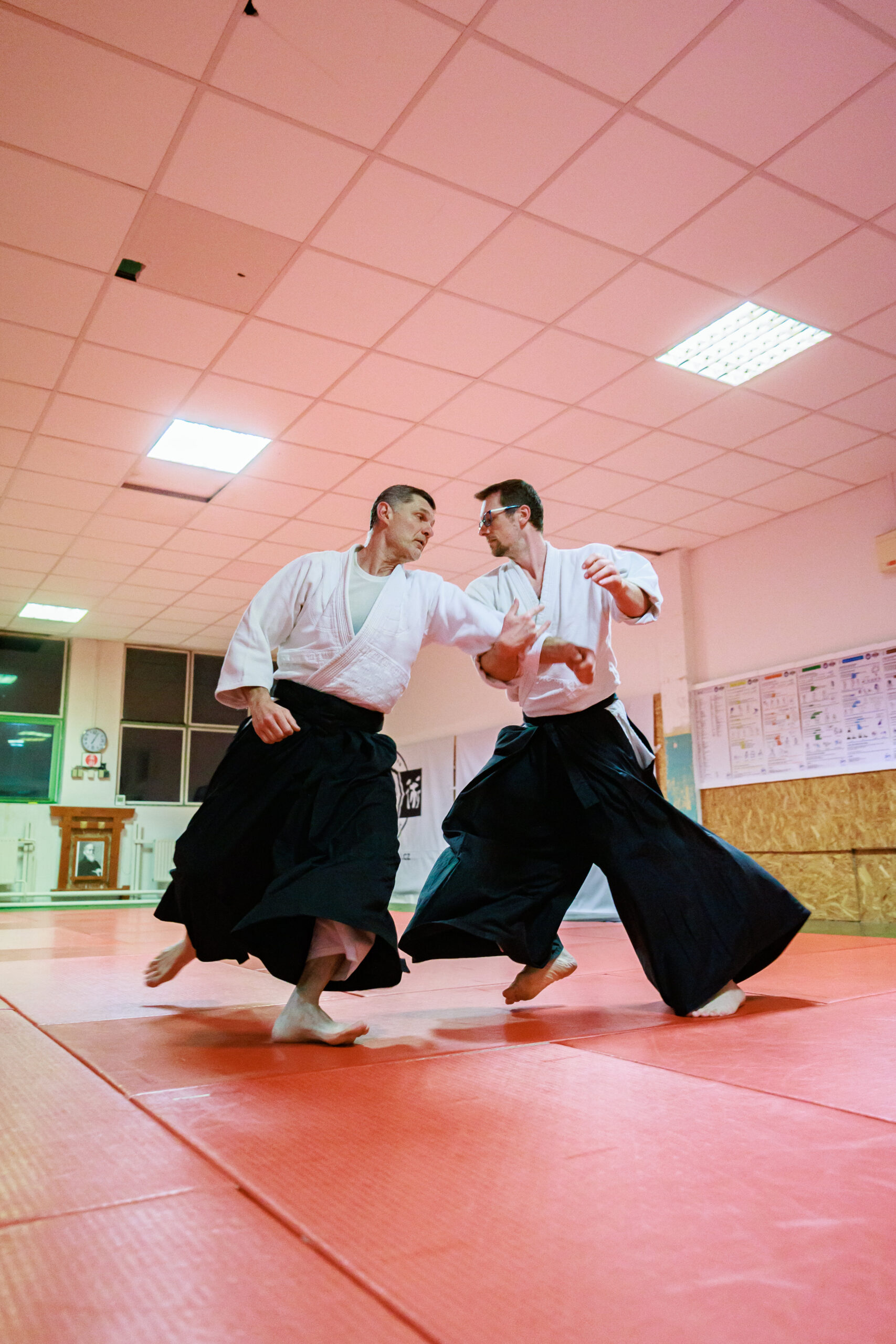 Cvičení v dojo-aikido